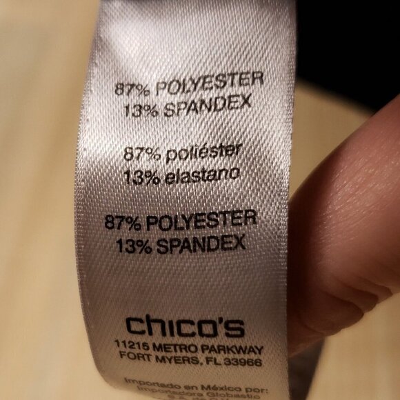 Chico's Womens Black Suede Feel Slim Pants Large - Picture 9 of 10